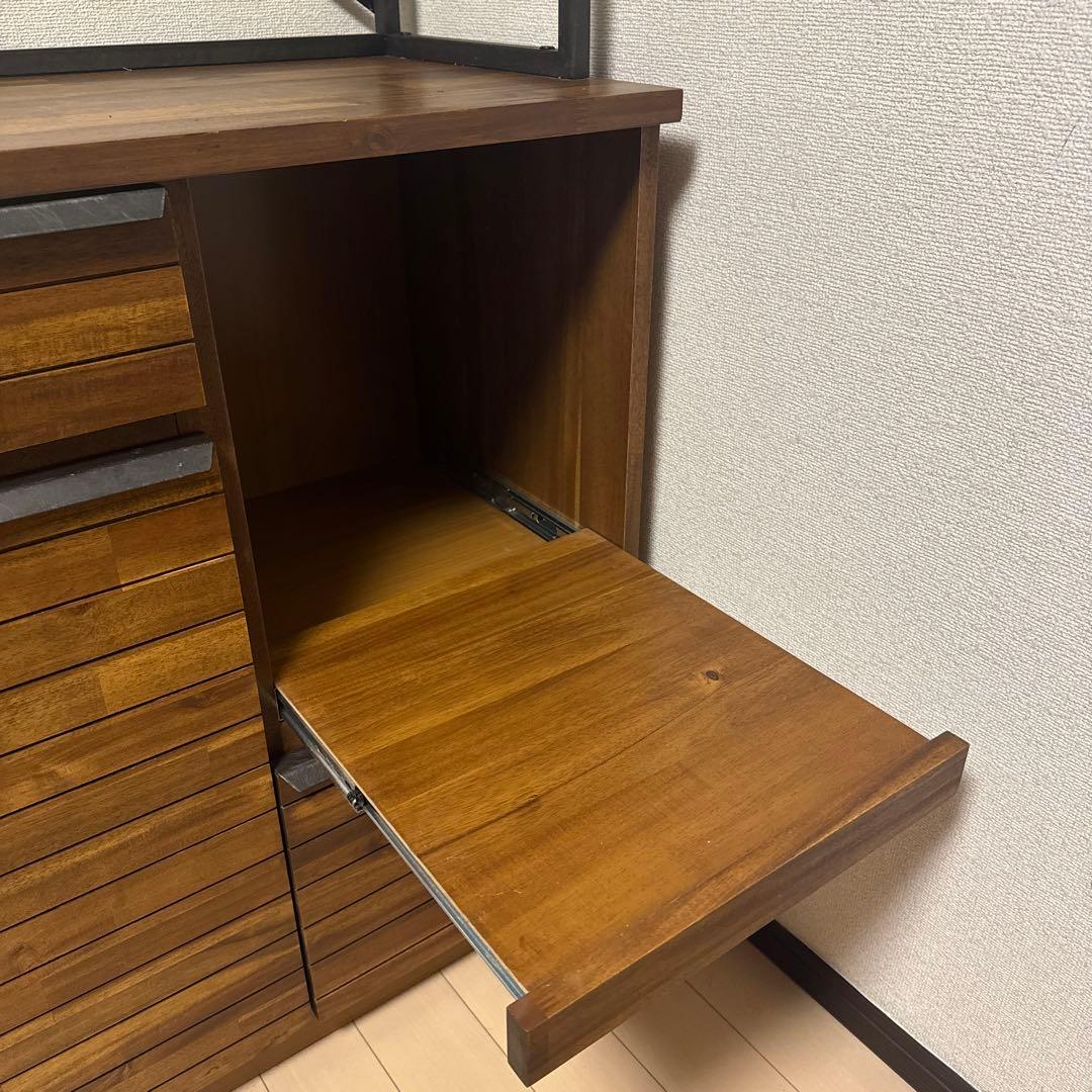 【ミミ】キッチンカウンター ブラウン 木製