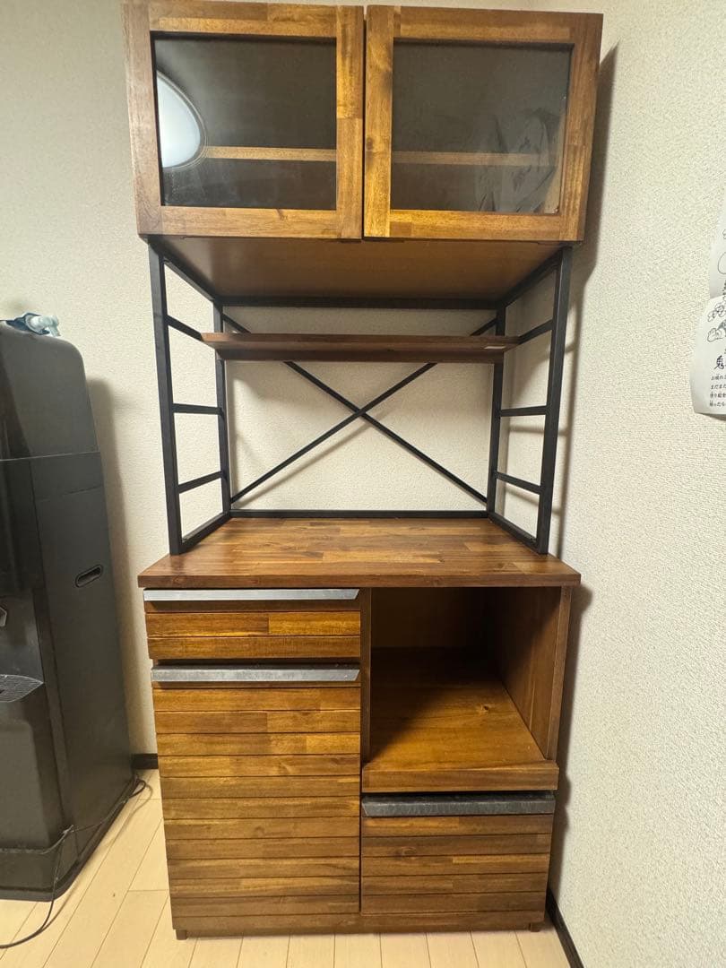 【ミミ】キッチンカウンター ブラウン 木製