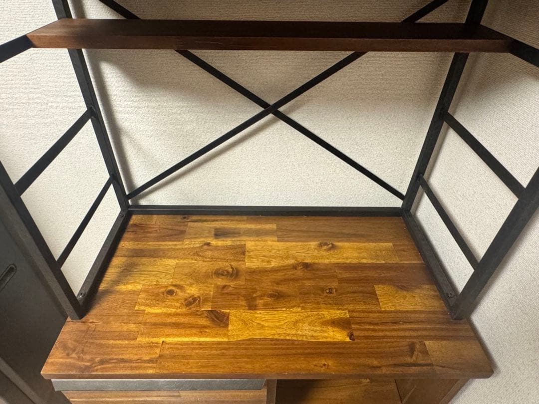 【ミミ】キッチンカウンター ブラウン 木製