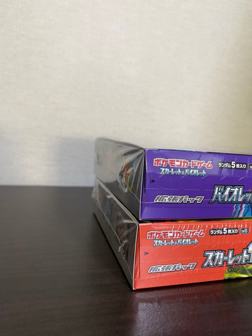 ポケモンカードbox スカーレットex.バイオレットexシュリンク付き各