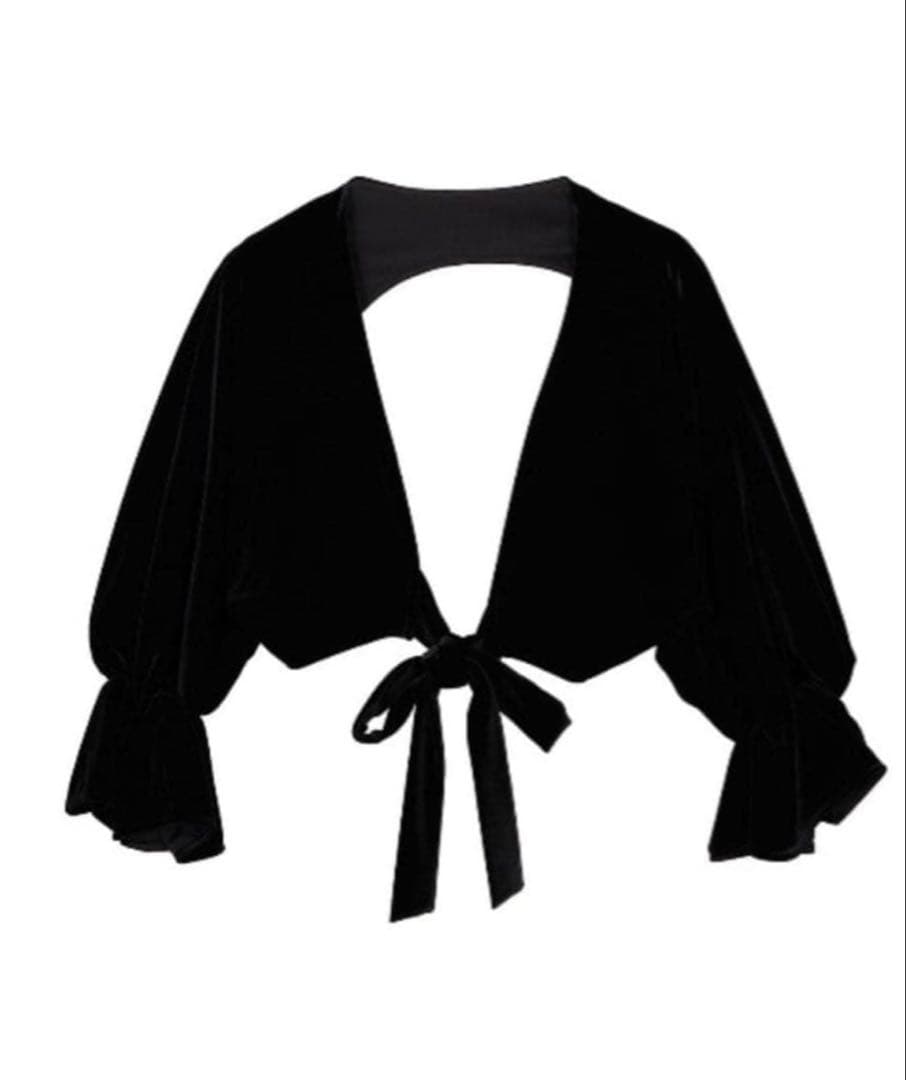 アメリ 2WAY CURVE VELOURS DRESS