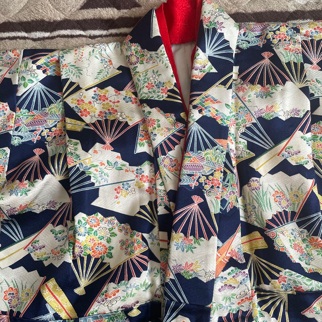 ☆高級☆京友禅 扇面文様 着物 7歳 七五三