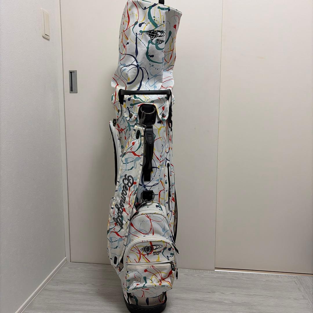 ビームスゴルフ　スプラッシュ柄スタンドキャディバッグ　アイアンカバー等付