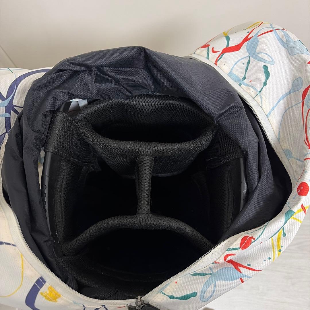 ビームスゴルフ　スプラッシュ柄スタンドキャディバッグ　アイアンカバー等付