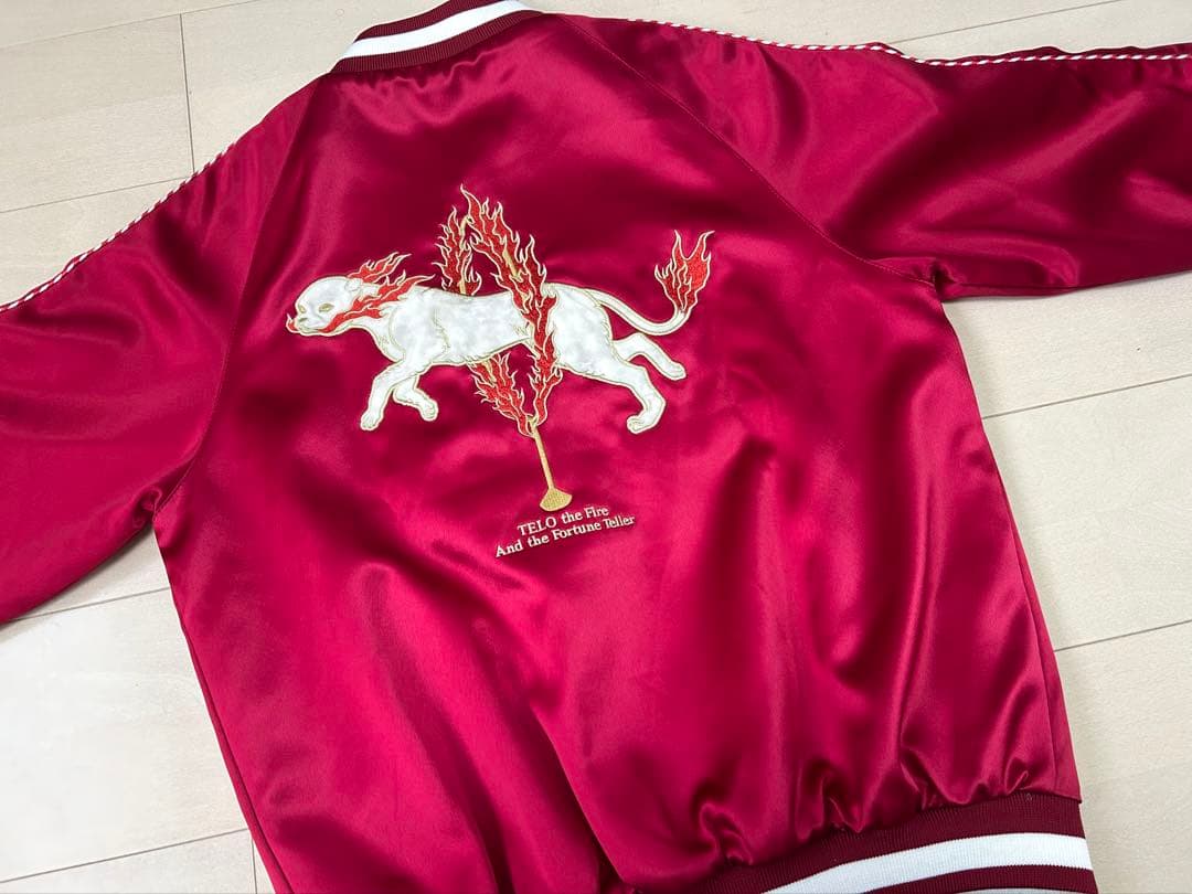 HOTELO スカジャン リバーシブル 赤 白 刺繍