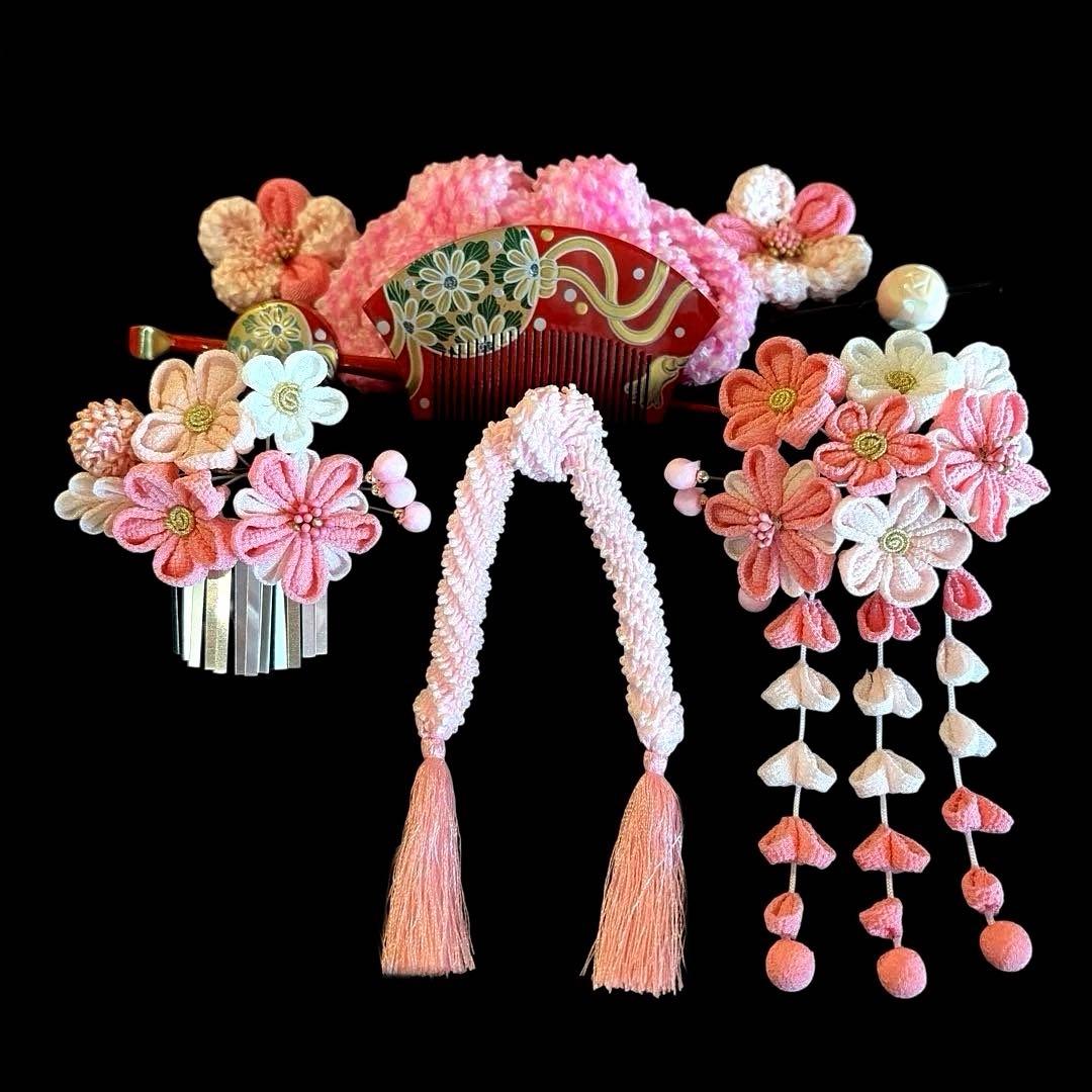 日本髪 髪飾り 七五三 (ピンク) 3～5歳 - メルカリ
