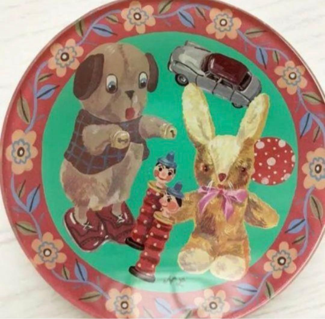 新品 ナタリーレテ 10cm ガラス プレート ドッグ 犬 うさぎ ウサギ