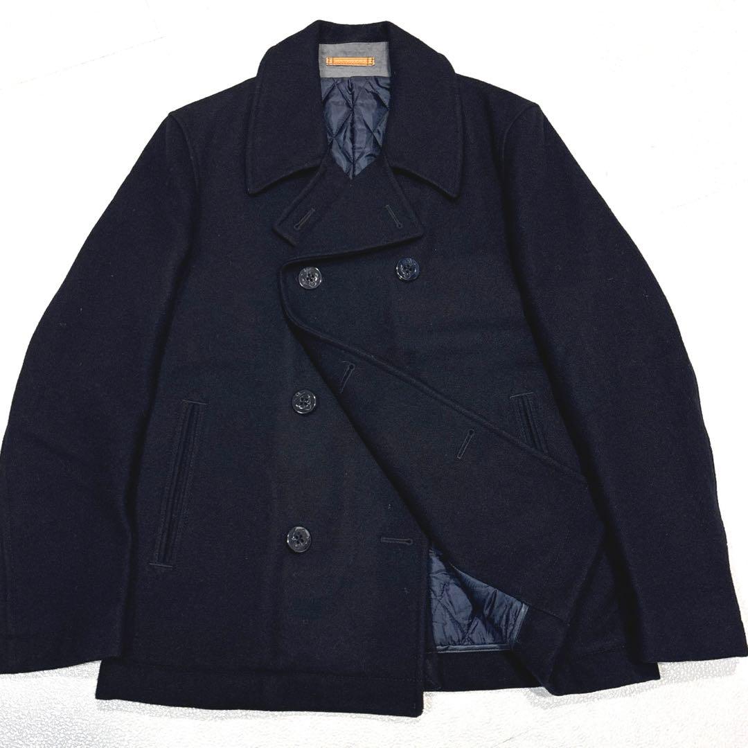 専用【美品/メンズM】BEAMS ピーコート キルティング ウール 中綿 紺