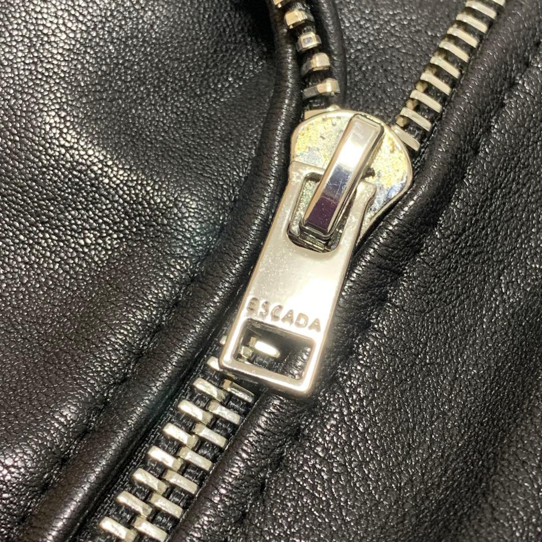 escada【エスカーダ】スパンコール刺繍 ライダースジャケット