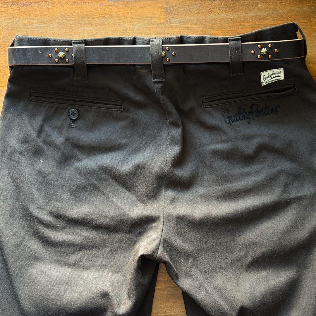 y*k様 スタッズナローベルトレリック加工UKチョコ23mm 34inch