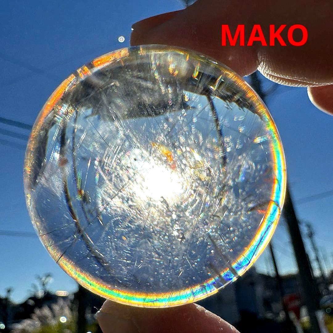 M1828☆ルチルクォーツ丸玉44mm 111g☆天然石 原石