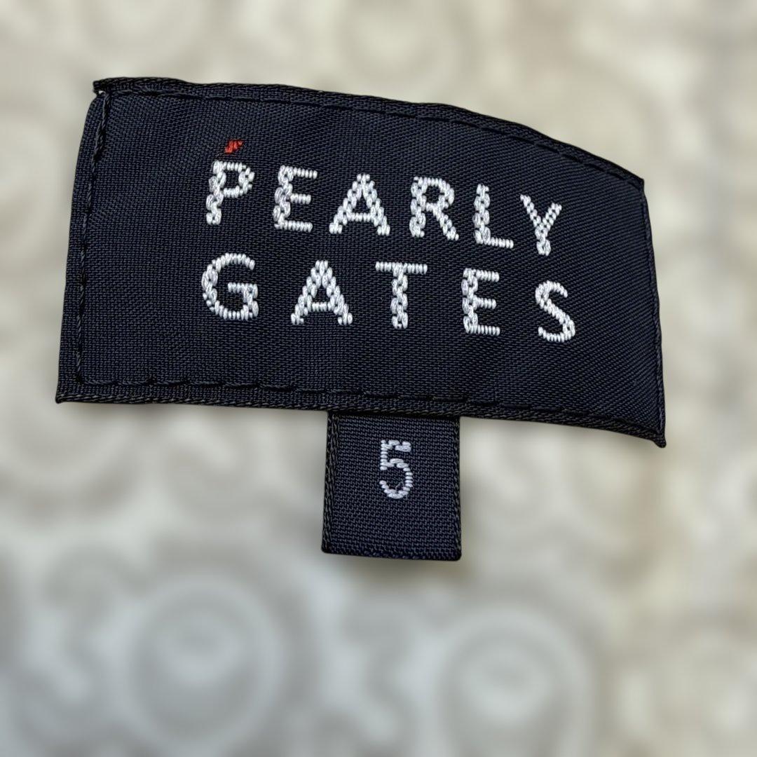 パーリーゲイツ　パンツ　L〜XL相当 総柄　ストライプ　白　5 コットン素材