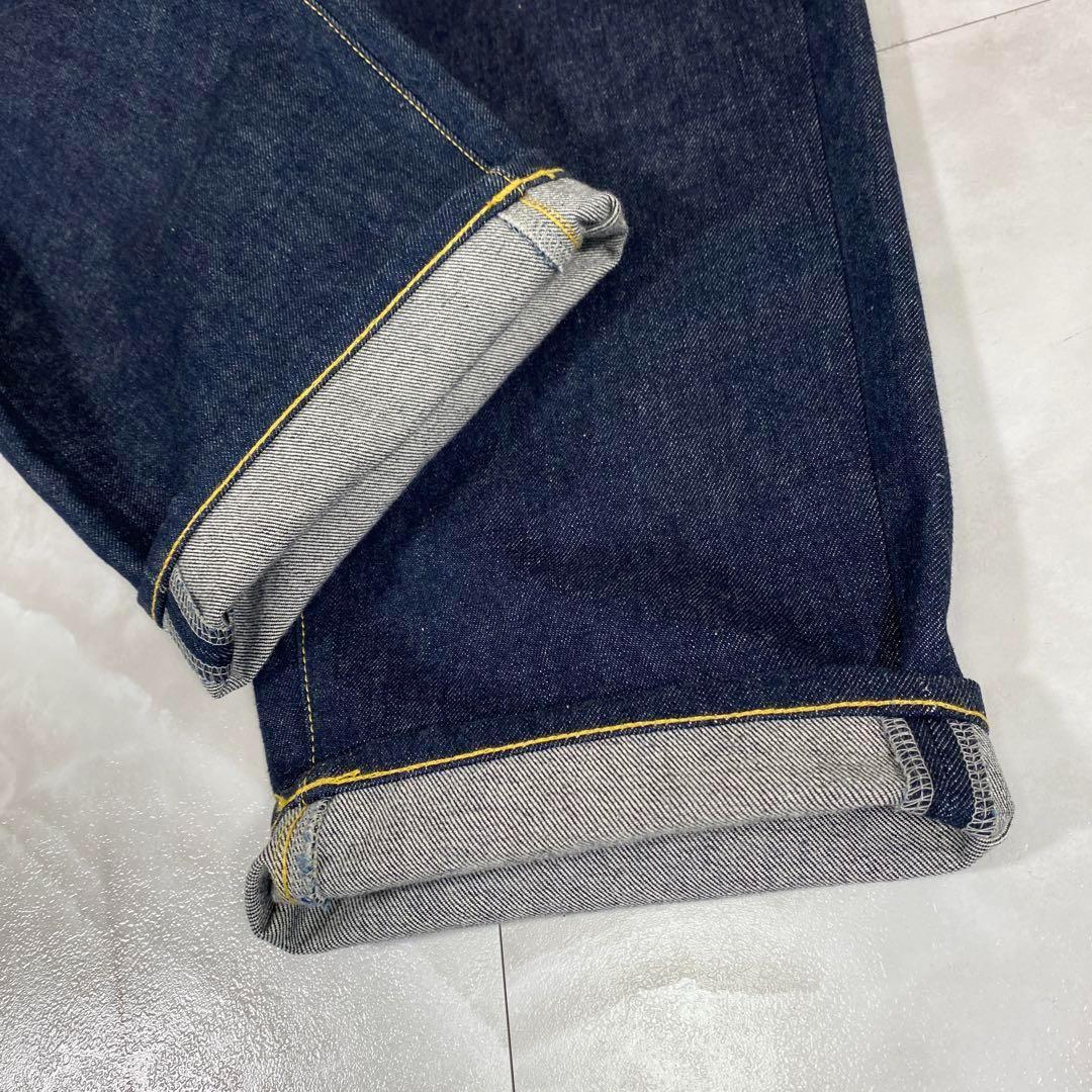 美品キディルワイドサルエルデニムパンツインディゴ42
