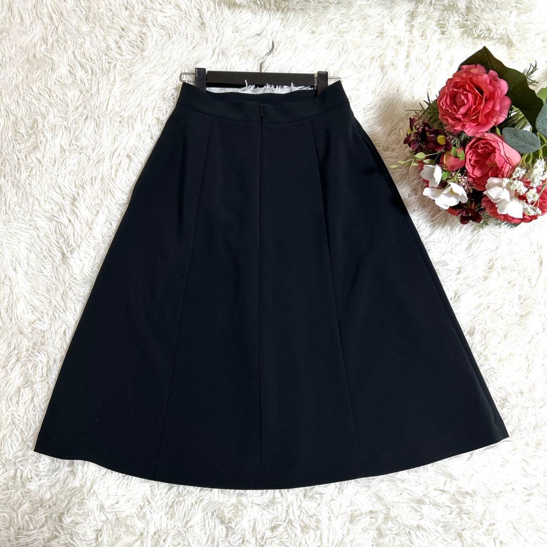 極美品✨ルネ 2022年モデル 秋冬に◎ミモレ丈 パール タック スカート 34