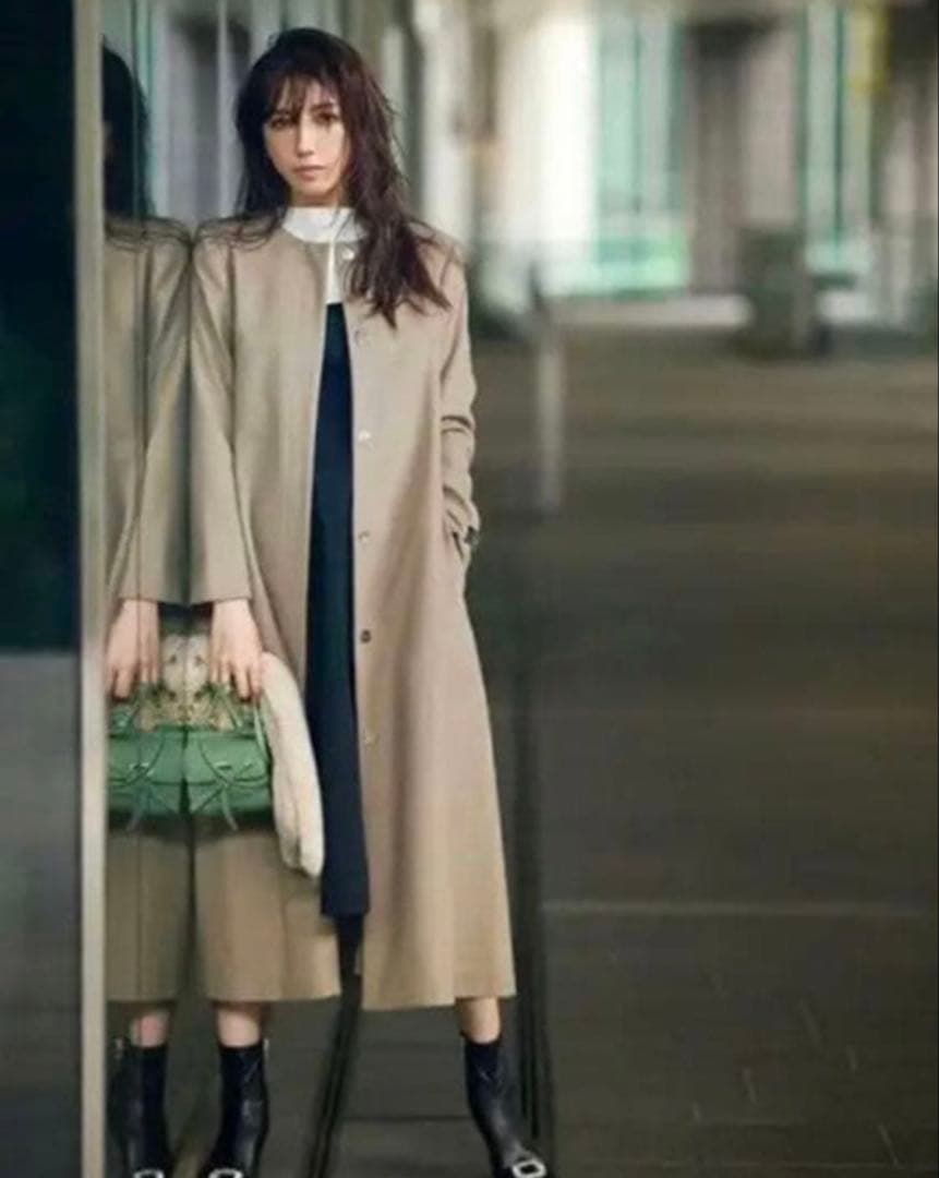 CELFORD セルフォード カシミア混 クルーネックフレアコート - メルカリ