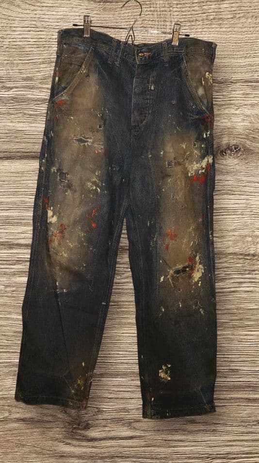 ANACHRONORM ペンキ 加工 32 ビンテージ ペインターパンツ