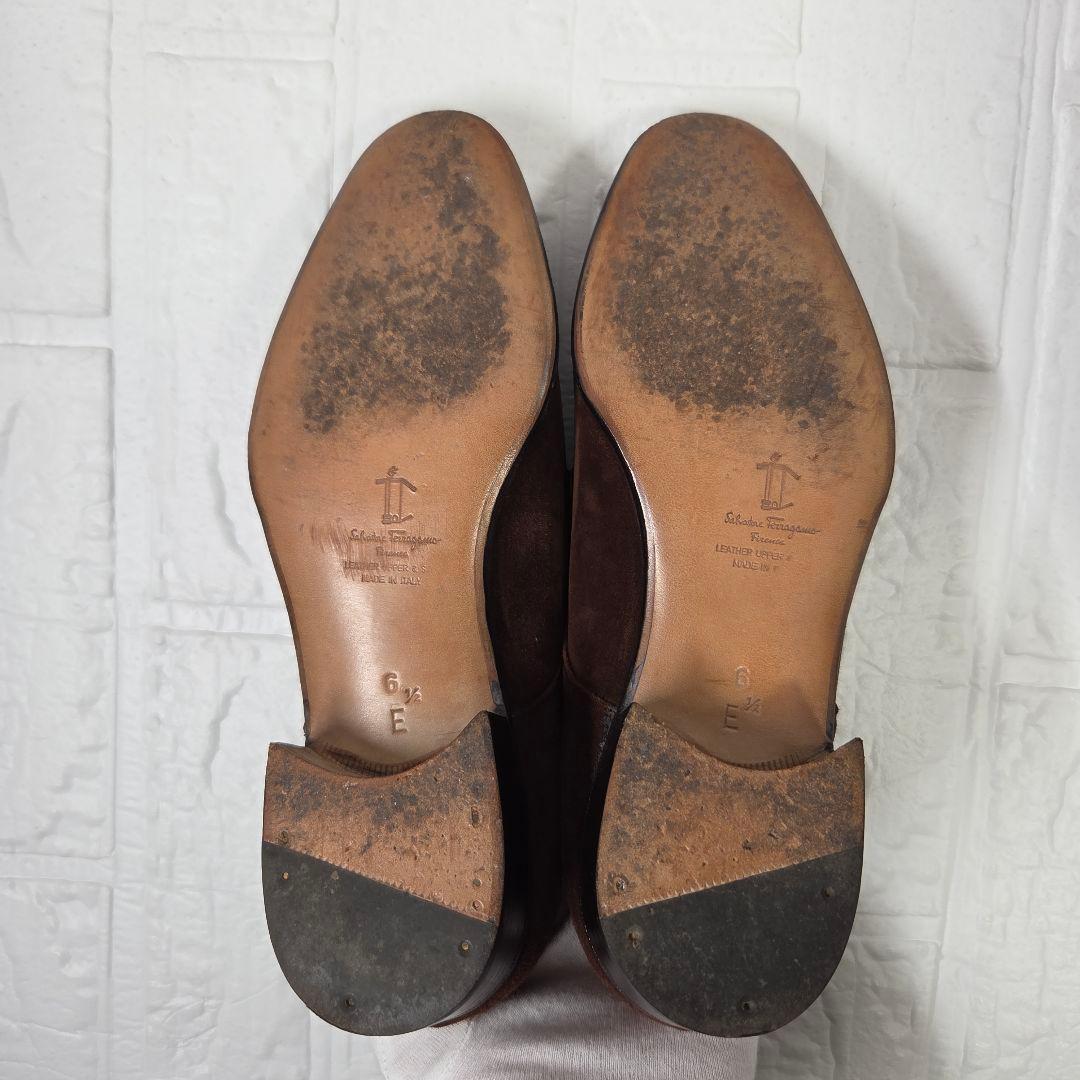 【極美品 キーパー付】FERRAGAMO Uチップ 6.5E(24.5cm)