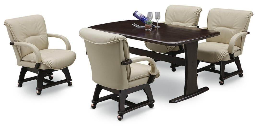 SK DCMD 2脚 回転式ダイニングチェア アームチェア ナチュラルD