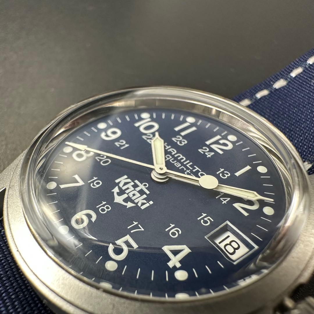美品】ハミルトン Khaki 9797 ミリタリーウォッチ 錨マーク - メルカリ