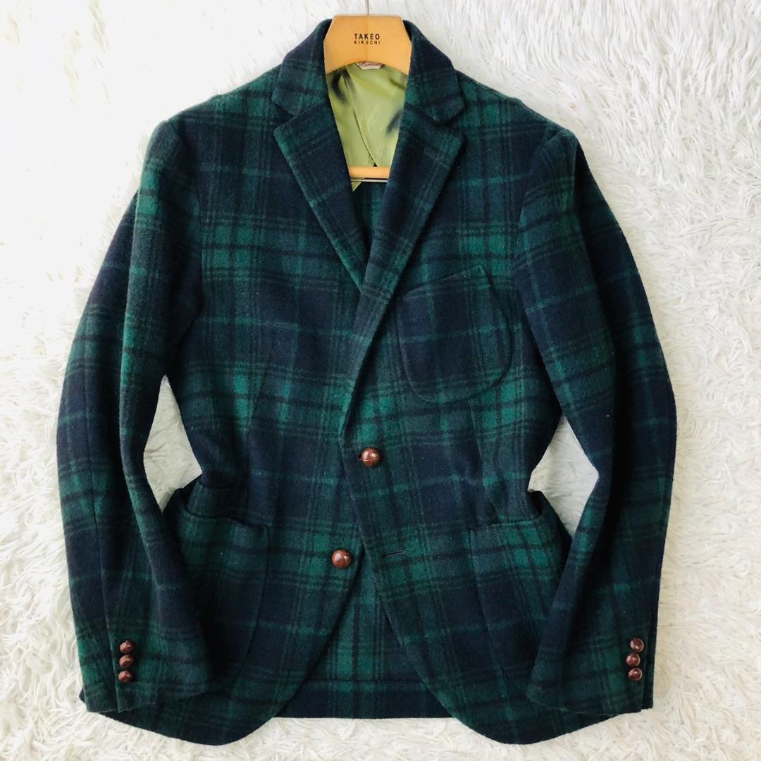 希少】BARACUTA☆テーラードジャケット ブラックウォッチ くるみボタン