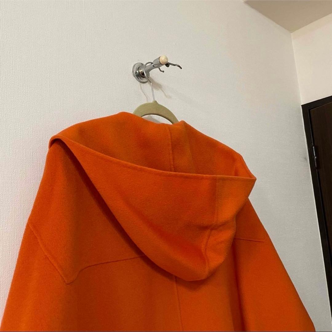 ルシェルブルー Hooded Over Coat オレンジ - メルカリ
