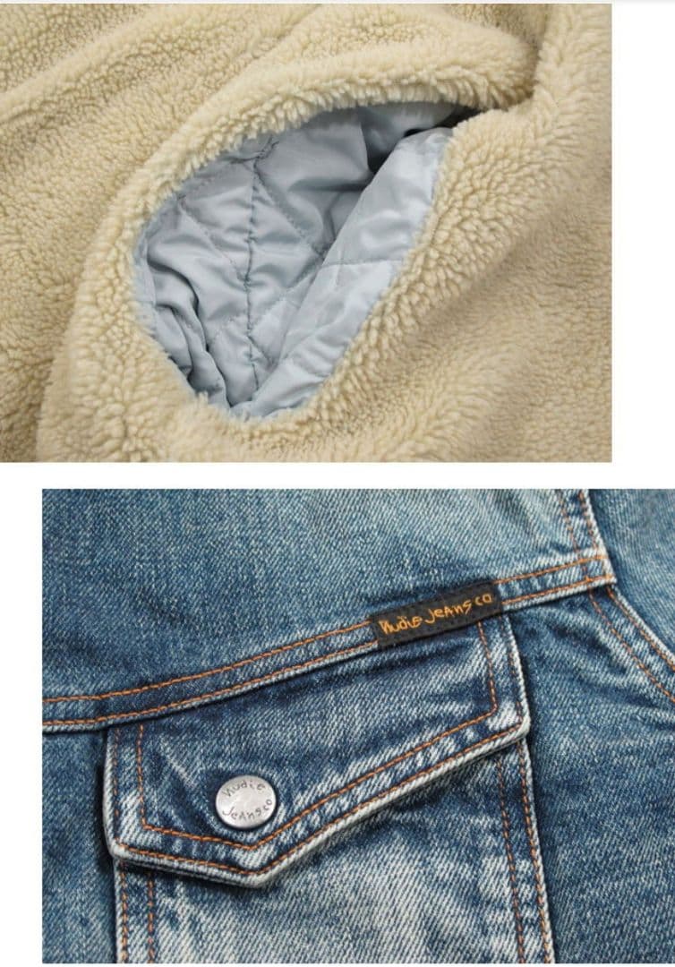 Nudie Jeans ヌーディージーンズ LENNY ボア付 Gジャン