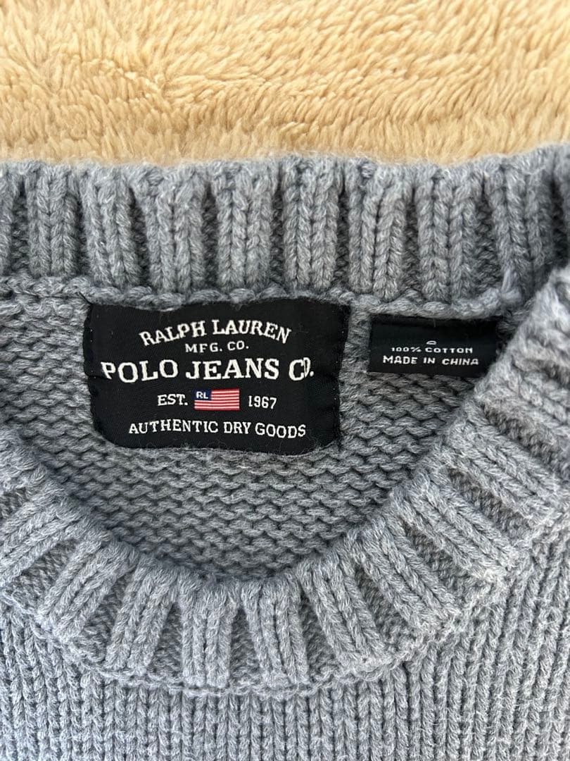 Ralph Lauren polo jeans 星条旗ニット　グレー