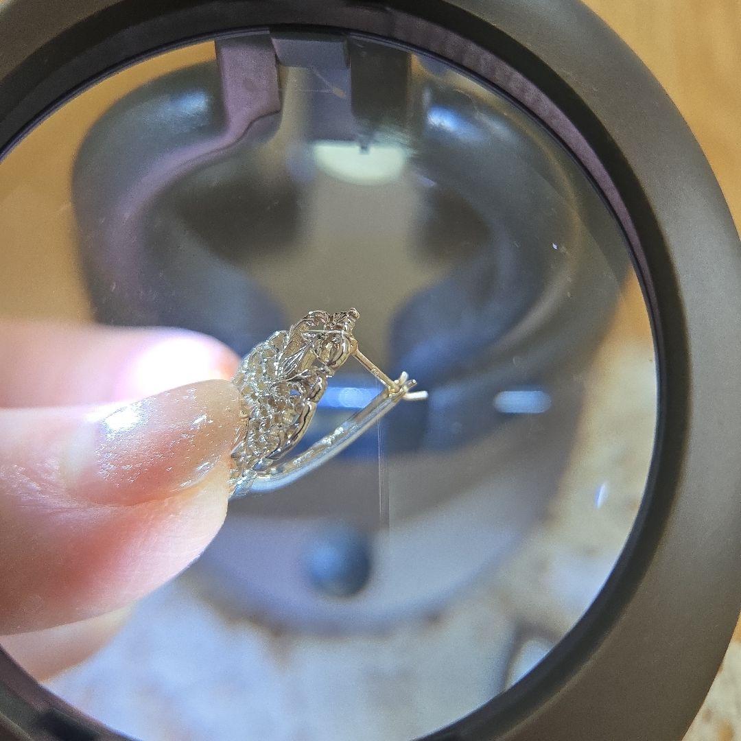 agete シルバー 透かし ピアス ポストのみK10 アガット - メルカリ