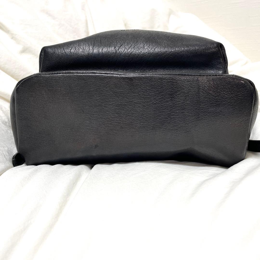 ■美品■ゲンテン　レザーリュック　ゴートヌメ　グレージュブラック