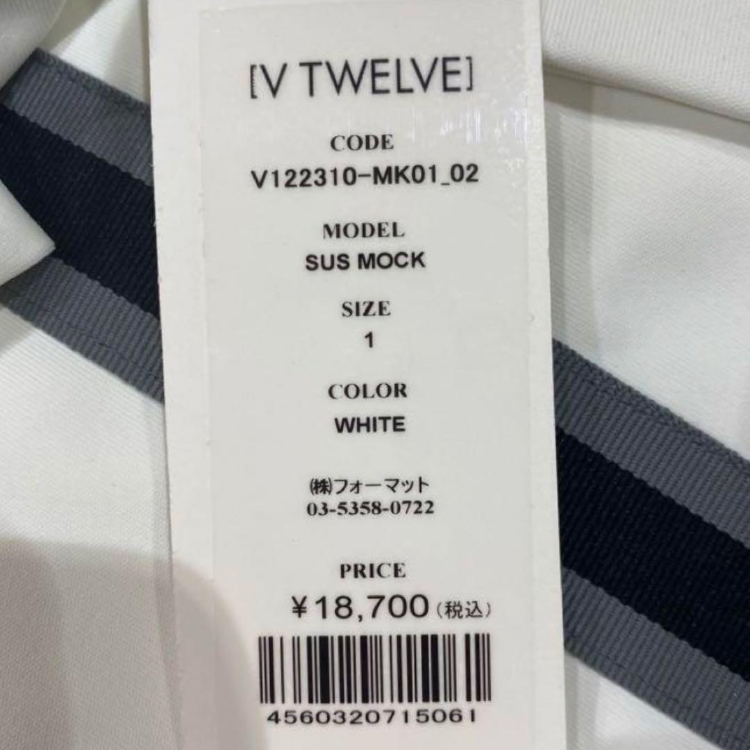 【新品】V12 レディース ゴルフウェア 半袖 モックネック 白 M