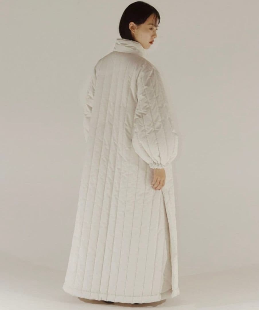 未使用級★perna キルティング ロング ダウンコート ベスト 白 セット売り