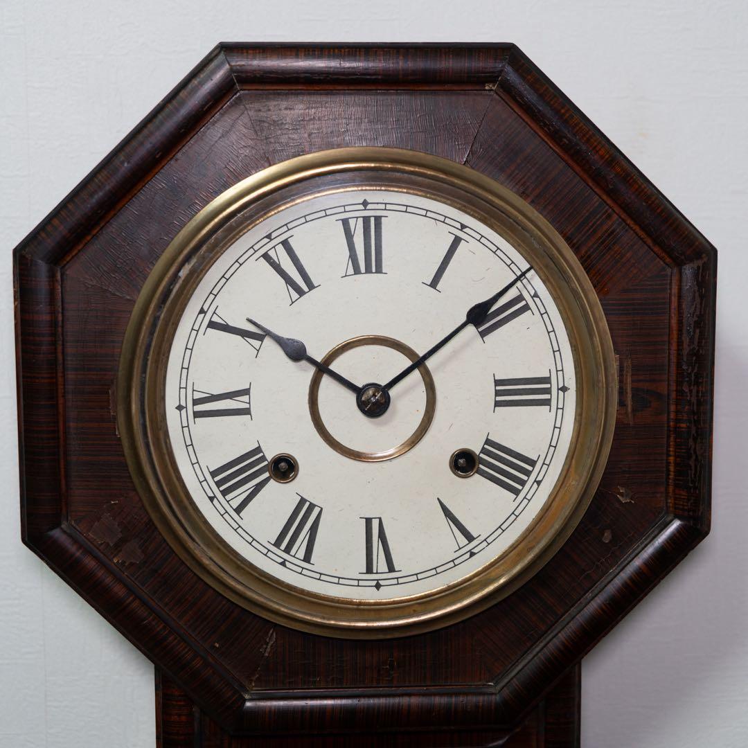 森合資会社 振り子時計 大正 昭和 オーバーホール済 動作品 八角尾長