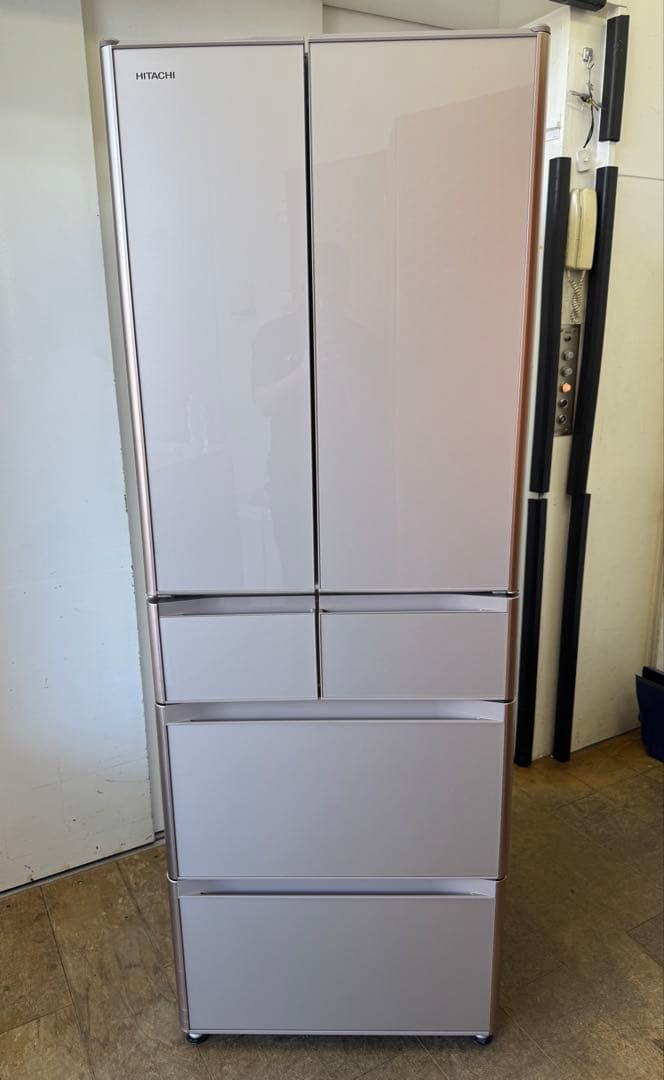 F058 HITACHI 大型冷蔵庫 観音開き 430L 自動製氷