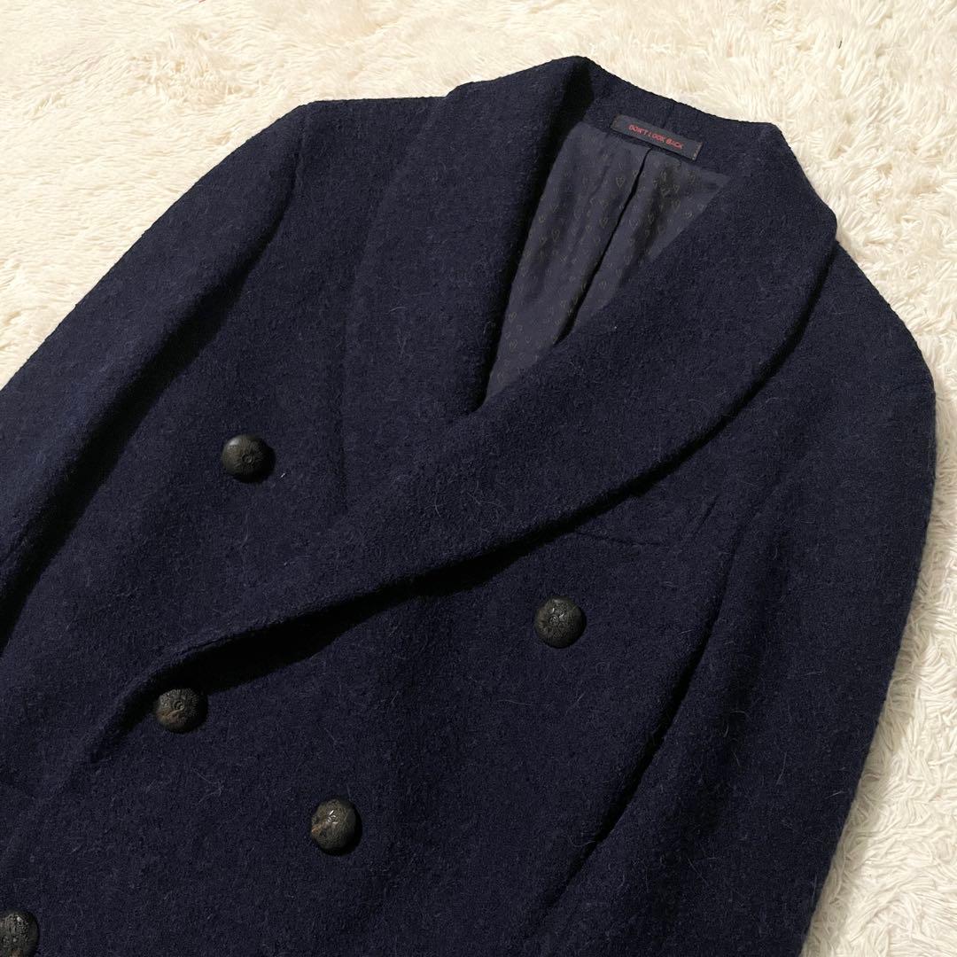 極美品】ザ ジジ ショールカラーチェスターコート アルパカ混 ネイビー 46