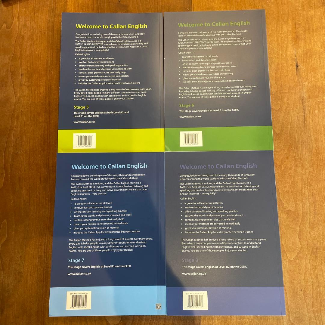 Callan Method 学生用ブック 5, 6, 7, 8