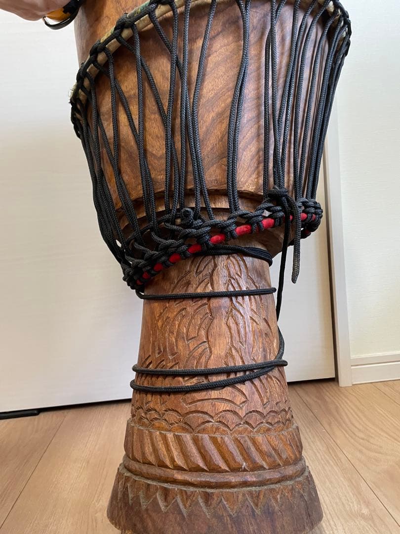 アフリカ 民族 打楽器 大型 ジャンベ 高さ63cm 打面32cm