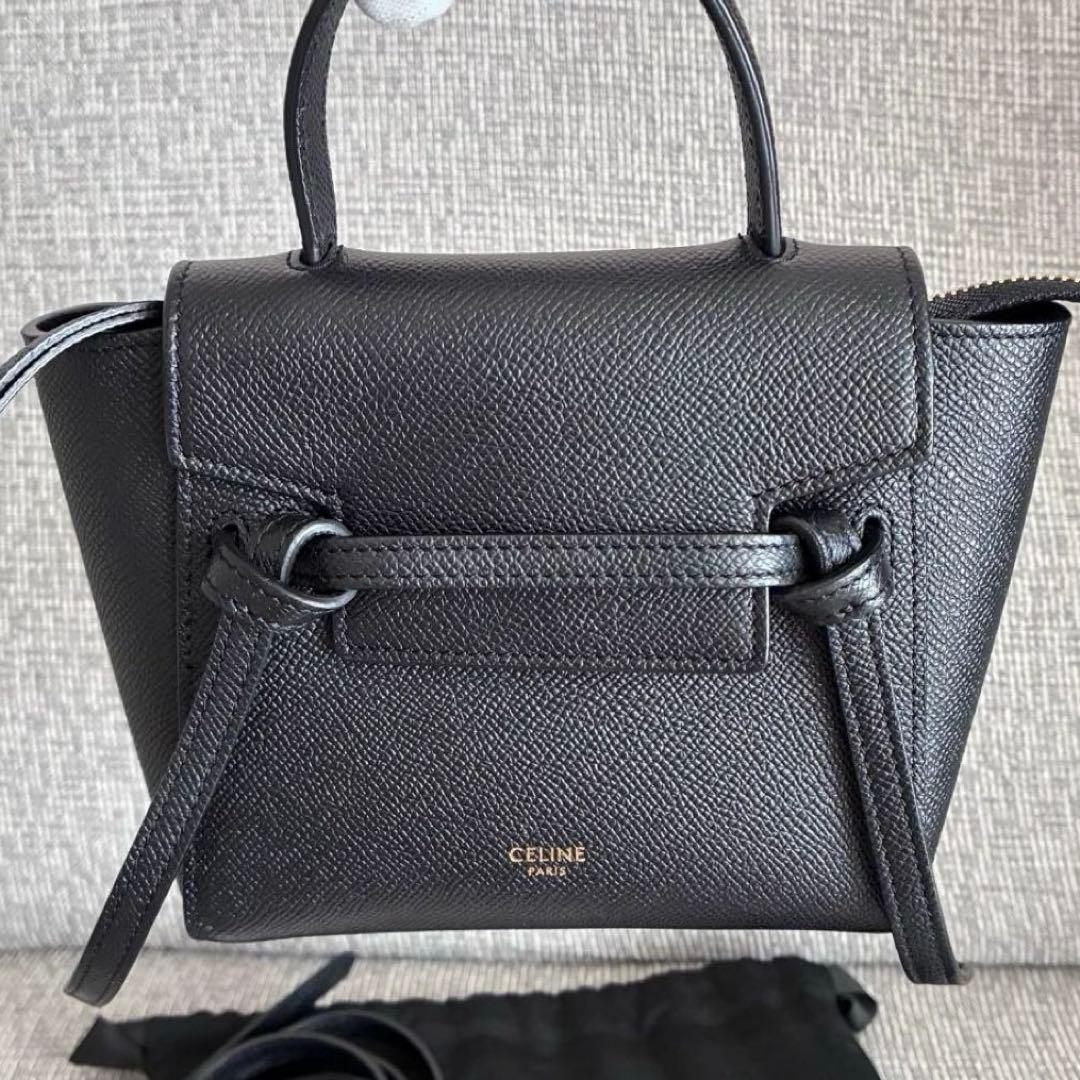 【正規品】【美品】CELINE セリーヌ ベルトバッグ ピコ ブラック