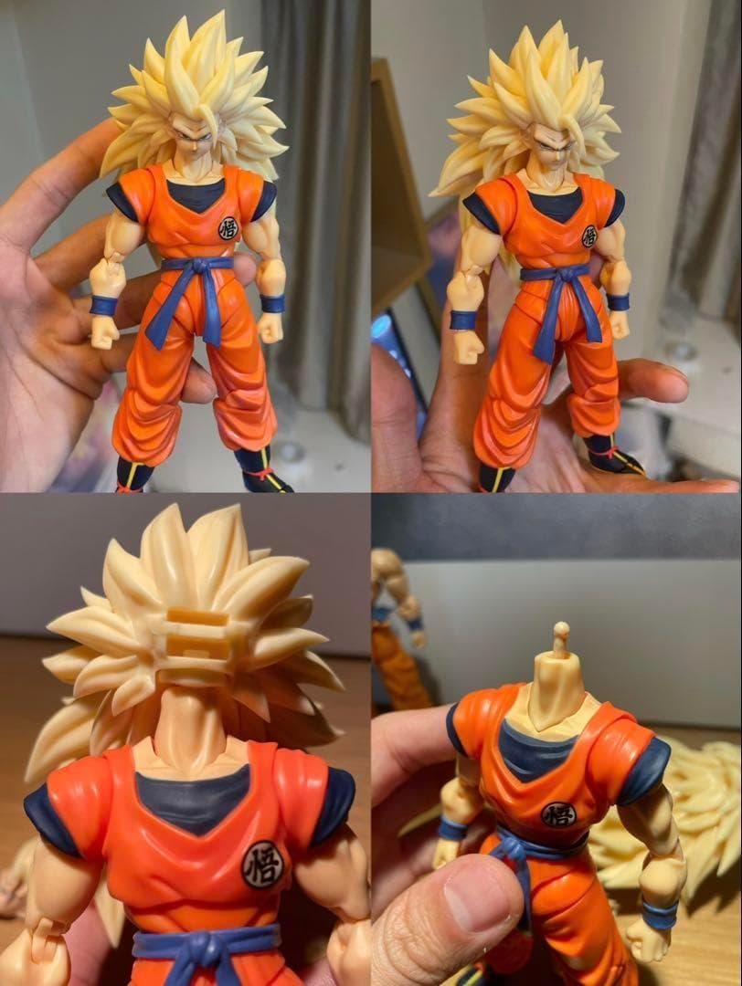 S.H.Figuarts用スーパーサイヤ人3孫悟空カスタムヘッド アニメ.ver