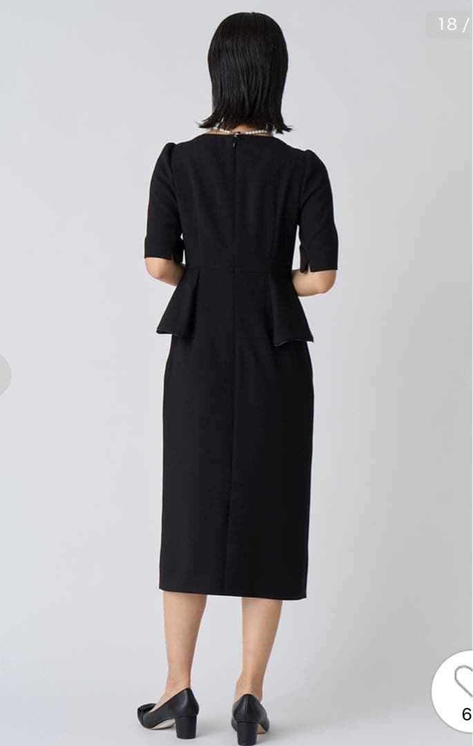 CELFORD フォーマル ペプラム ブラック ドレス 38 新品未使用 タグ付