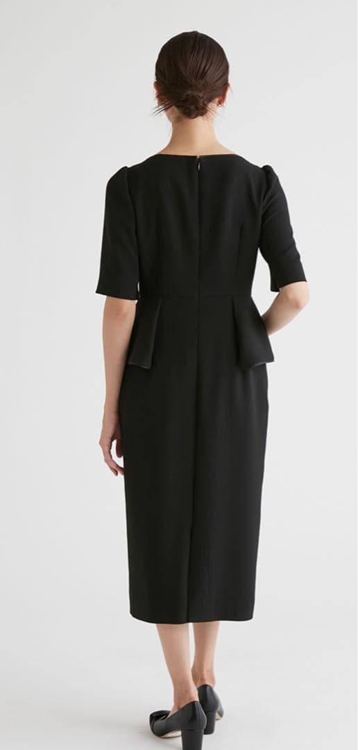 CELFORD フォーマル ペプラム ブラック ドレス 38 新品未使用 タグ付