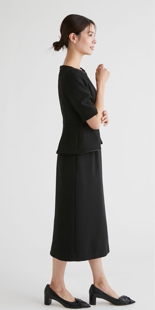 CELFORD フォーマル ペプラム ブラック ドレス 38 新品未使用 タグ付