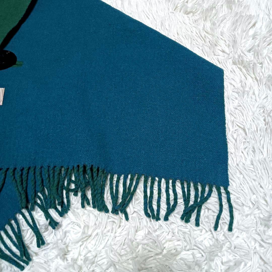 ヴィヴィアンウエストウッド　オーブボタン付ポンチョマフラー　リバーシブルストール