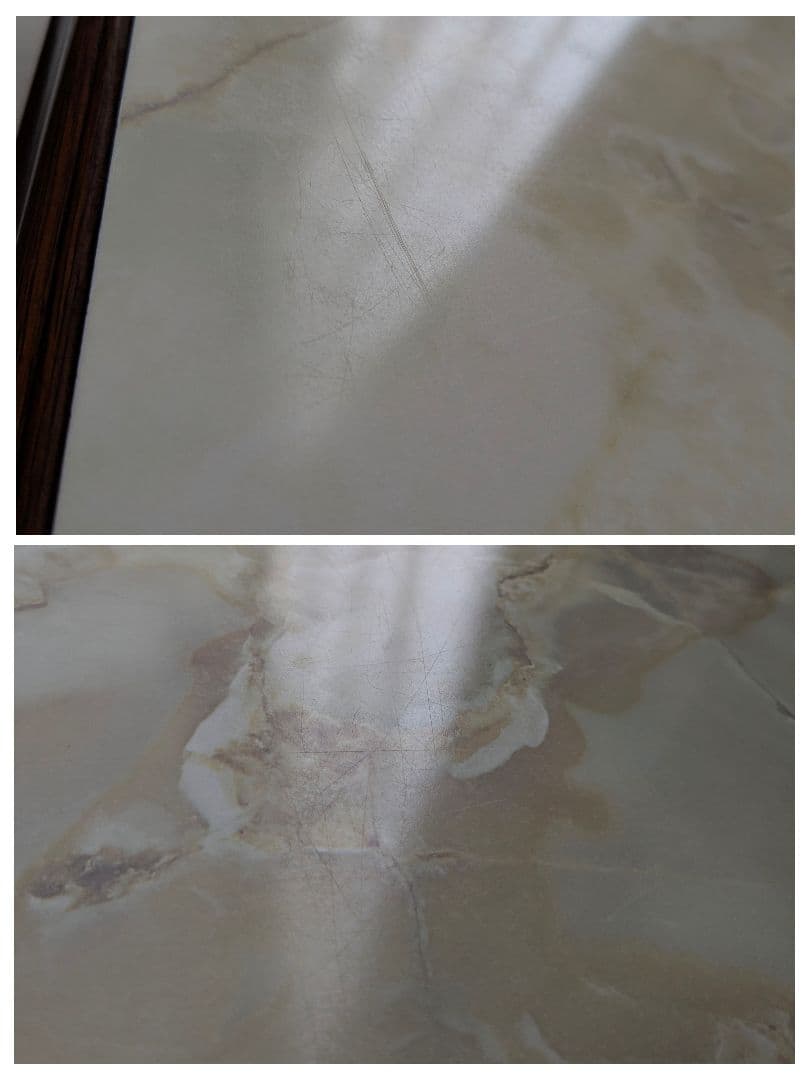 80s ビンテージ 大理石柄 木製 テーブル ミッドセンチュリー レトロモダン