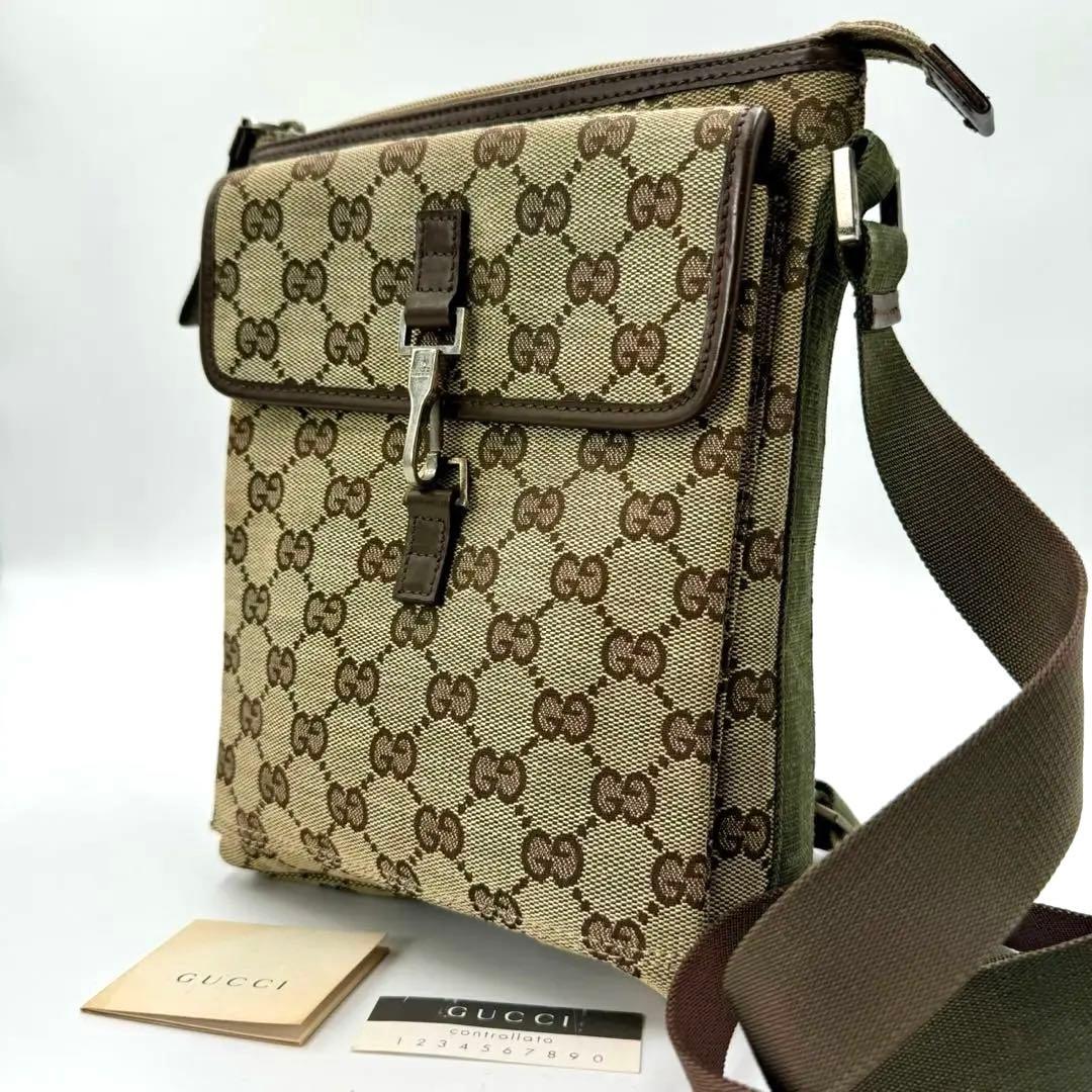 グッチ ショルダーバッグ サコッシュ GG キャンバス