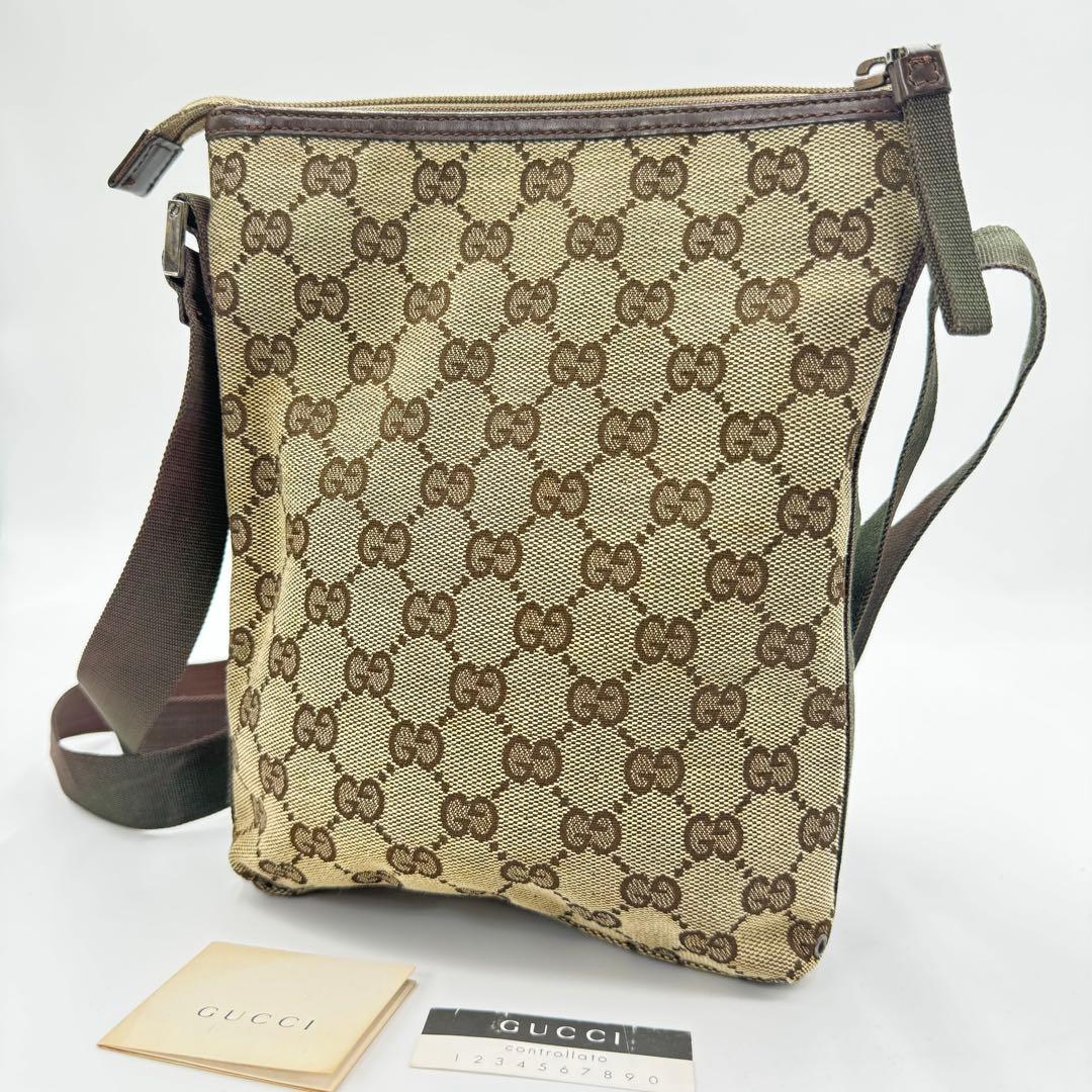 グッチ ショルダーバッグ サコッシュ GG キャンバス