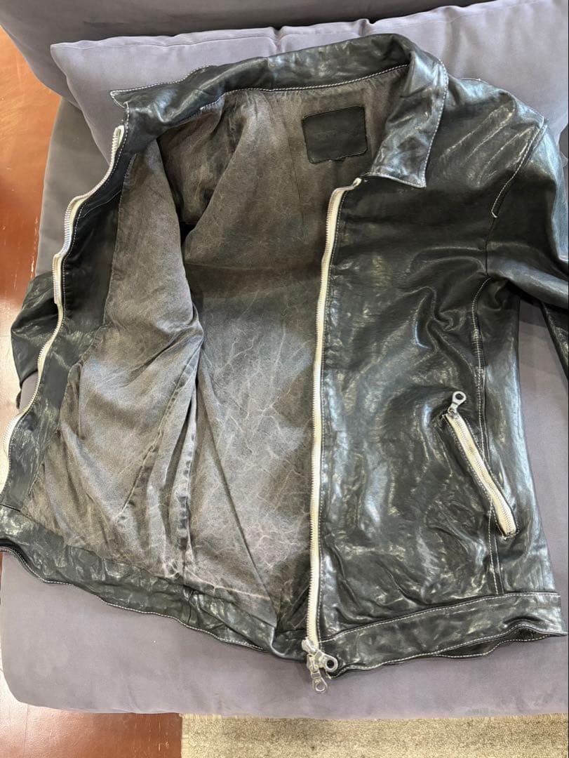 BACKLASH★ポーランドショルダー★襟付きシングルライダース★美品