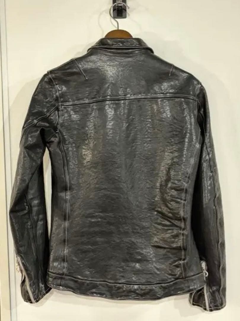 BACKLASH★ポーランドショルダー★襟付きシングルライダース★美品