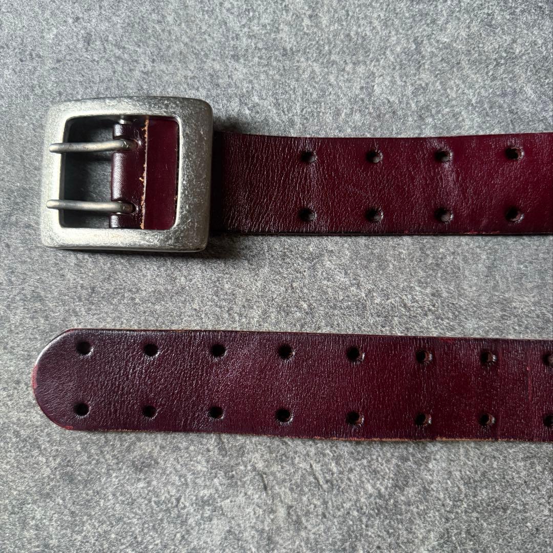 小物 Leather double pin belt