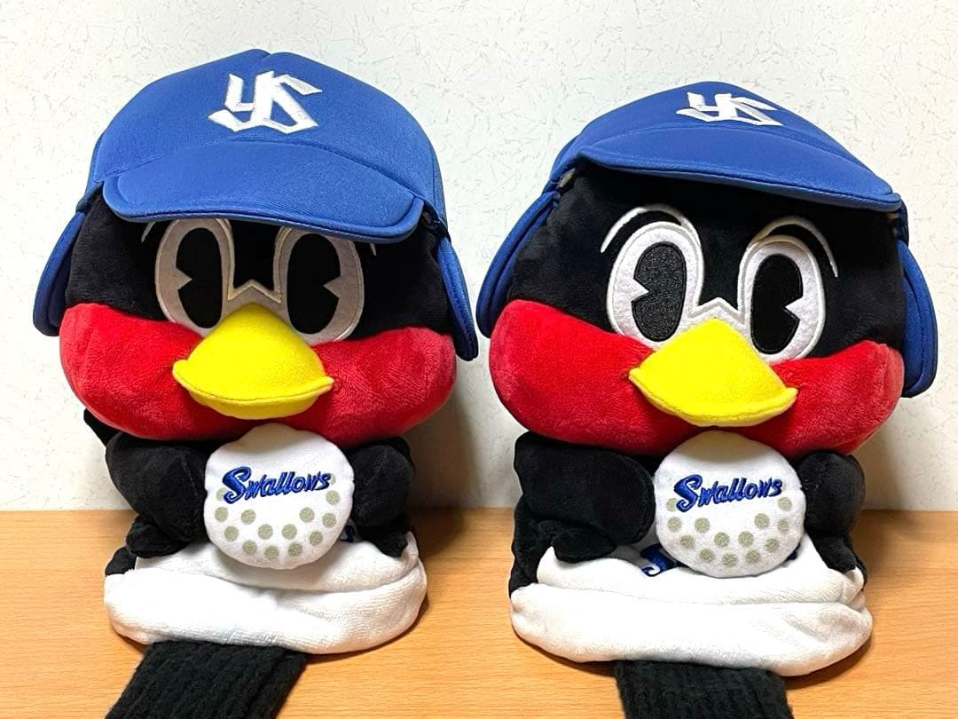 希少】【2個セット】つば九郎 ヘッドカバー ゴルフ クラブ ヤクルト