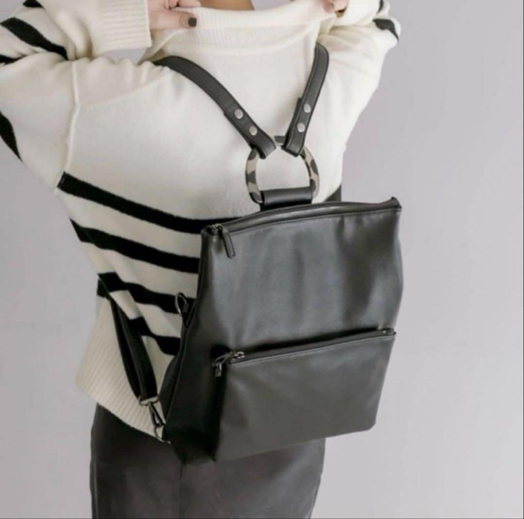 ear PAPILLONNER イアパピヨネ Dリュックマルチウェイバッグ　黒